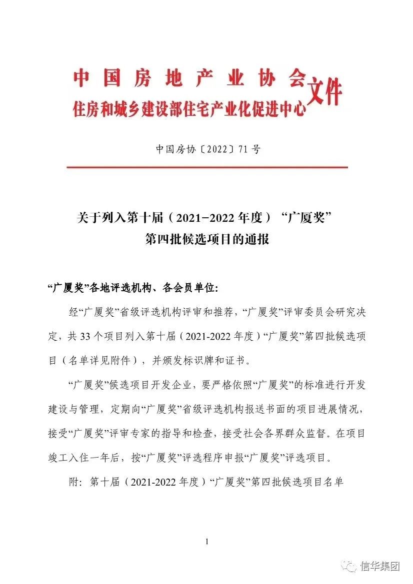 威客电竞城·琭园项目成功入选第十届“广厦奖”第四批候选项目